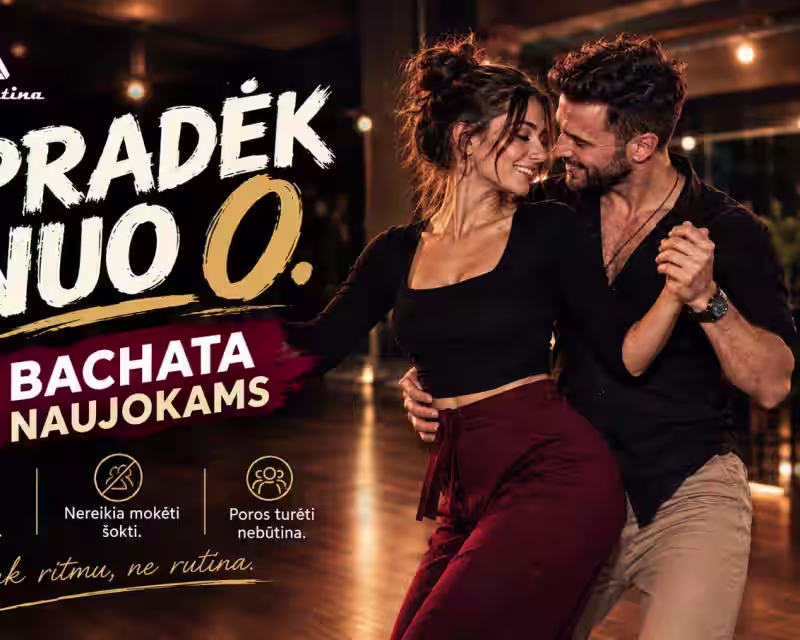 💃🕺 BACHATA NAUJOKAMS | PRADĖK NUO 0 nuotrauka 1