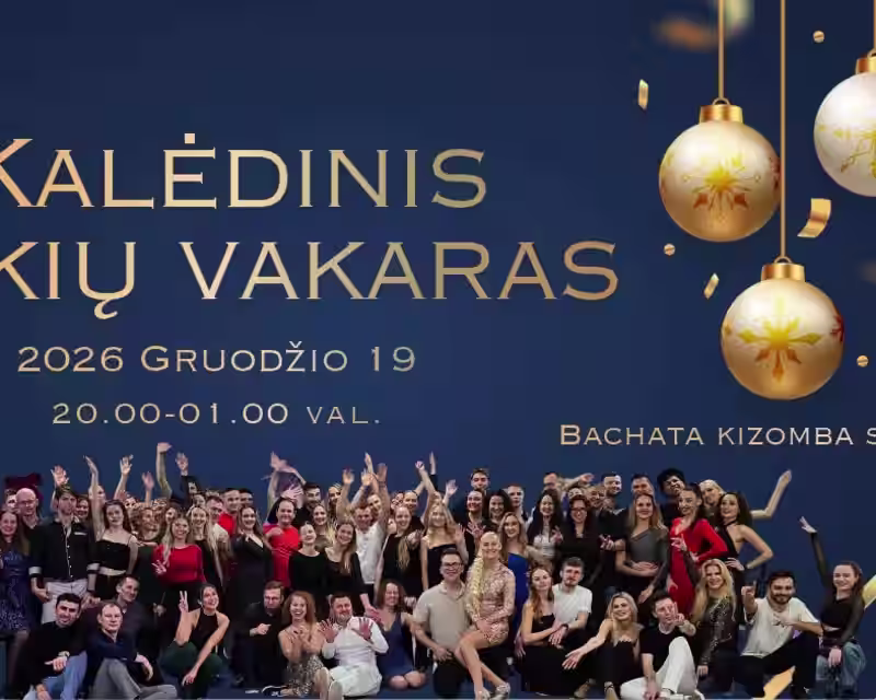 Kalėdinis šokių vakaras su Akredus | Bachata, Kizomba, Salsa | Gala teminis vakaras nuotrauka 1