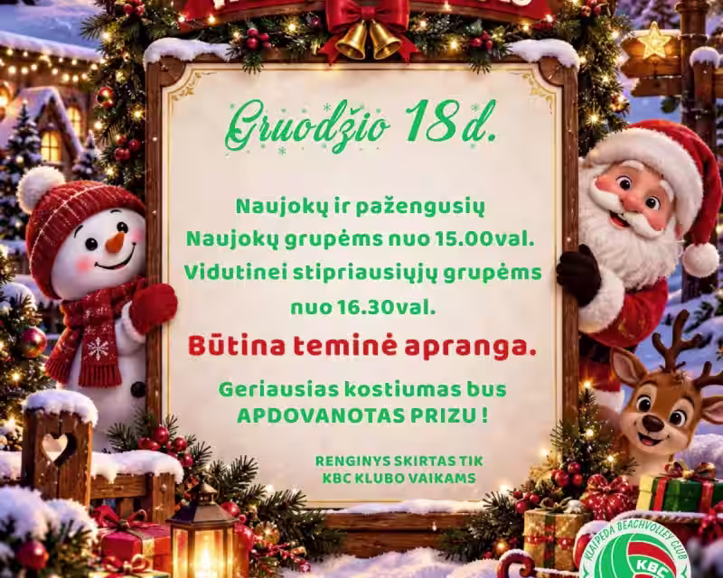 Vaikų Kalėdinis paplūdimio tinklinio turnyras :) nuotrauka 1