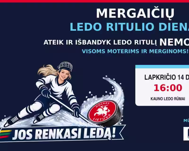 Mergaičių ledo ritulio diena Kaune nuotrauka 1