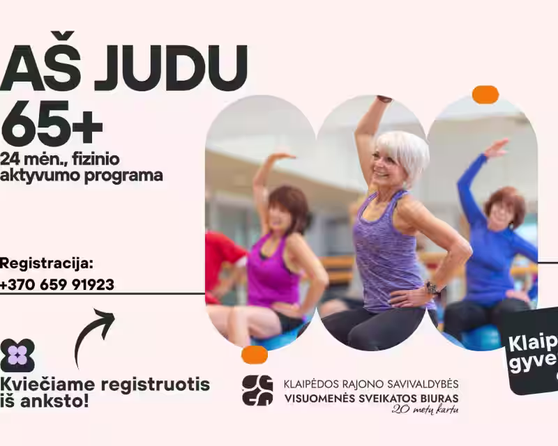 „Aš judu 65+“ – fizinio aktyvumo programa Klaipėdos rajono senjorams nuotrauka 1