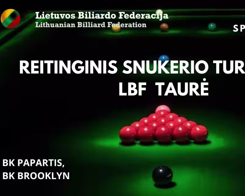 Reitinginis snukerio turnyras LBF taurė nuotrauka 1