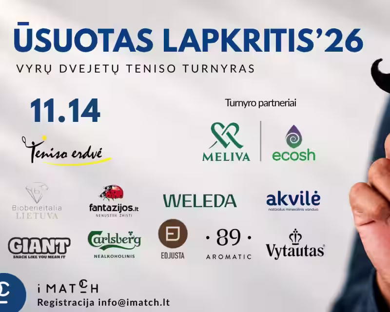 Ūsuotas lapkritis ‘26 | Vyrų dvejetai nuotrauka 1