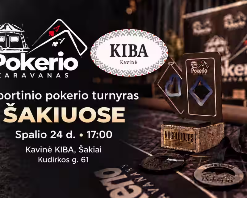 Sportinio Pokerio Turnyras - ŠAKIUOSE nuotrauka 1