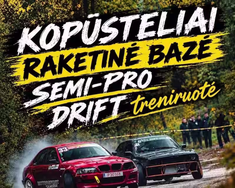 DRIFTO TRENIRUOTĖ KOPUSTĖLIUOSE SEMI-PRO 2026-10-25 nuotrauka 1