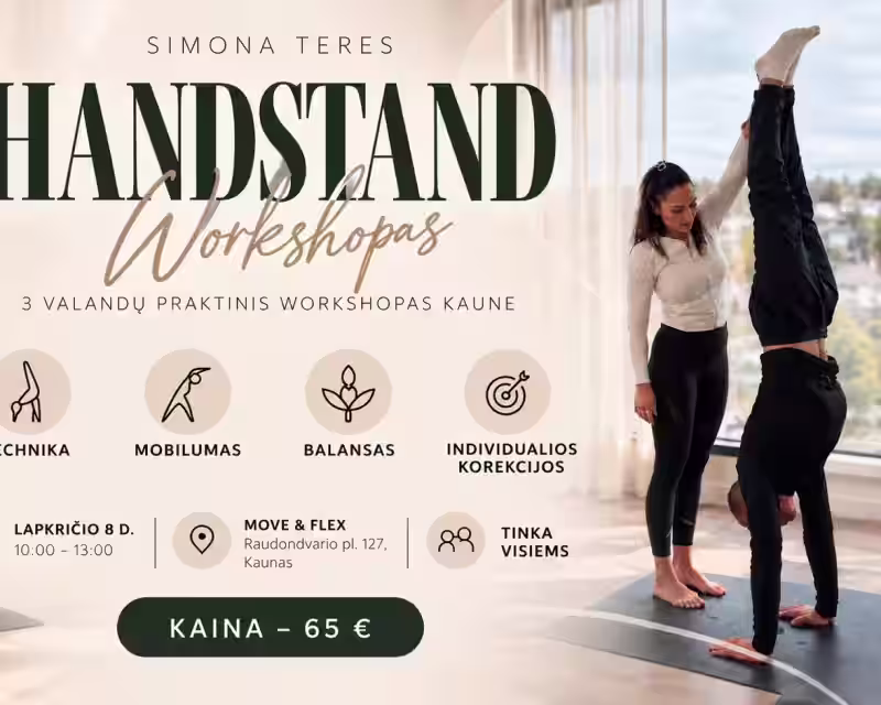 Stovėjimo ant rankų workšopas KAUNAS 11.08 nuotrauka 1