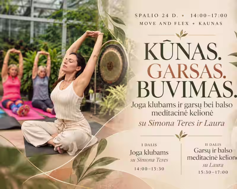 joga klubams ir garsų bei balso meditacinė kelionė nuotrauka 1