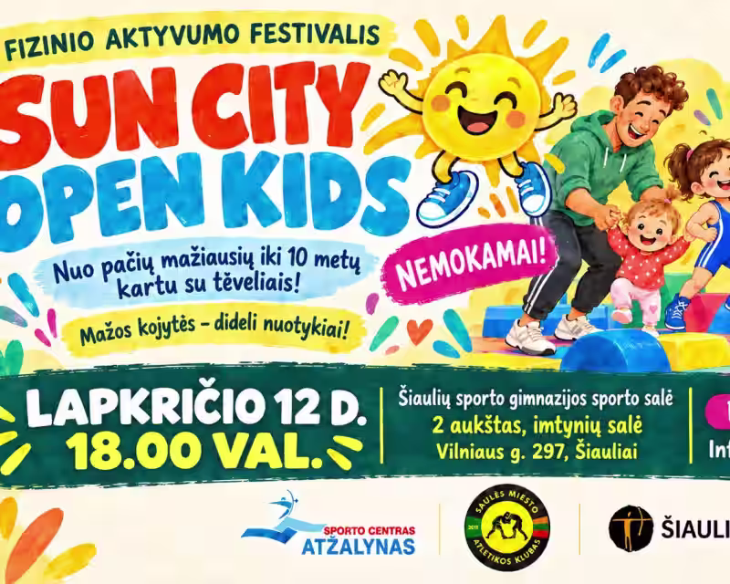 Fizinio aktyvumo festivalis „SUN CITY OPEN KIDS“ nuotrauka 1