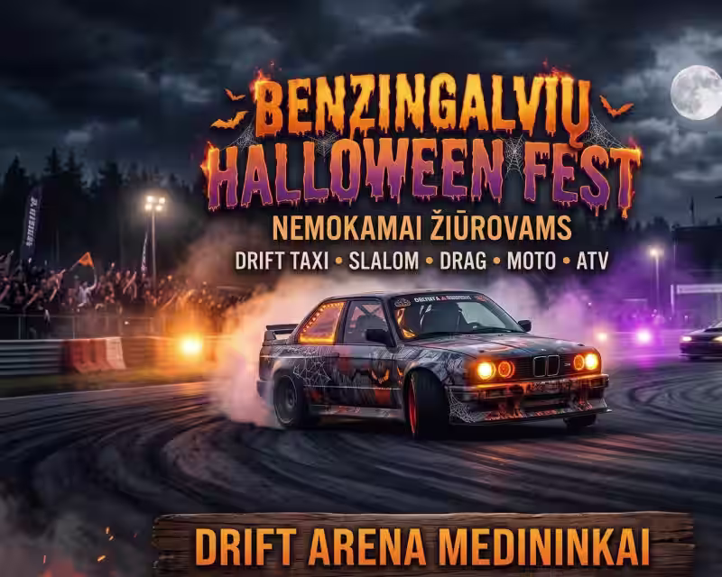BENZINGALVIŲ HALLOWEEN FEST / DRIFT ARENA MEDININKAI nuotrauka 1