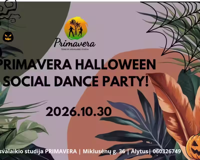 PRIMAVERA Halloween Social dance party  nuotrauka 1