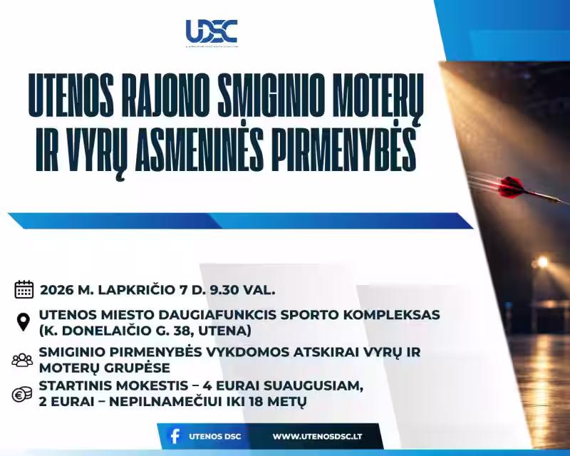 Utenos rajono smiginio moterų ir vyrų asmeninės pirmenybės nuotrauka 1