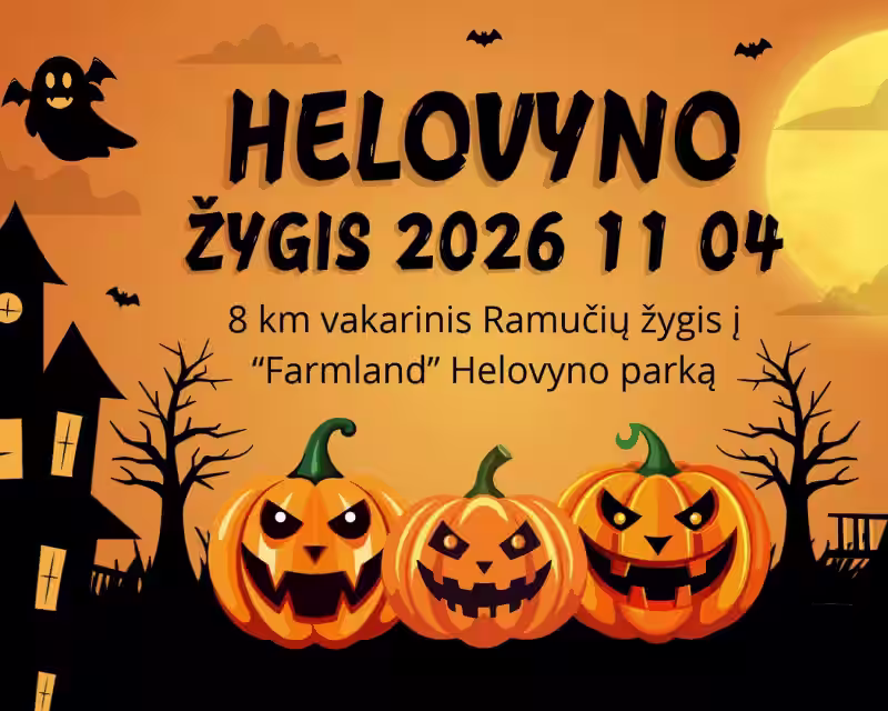 Vakarinis Ramučių 8 km Helovyno žygis "Farmland parkas"   nuotrauka 1