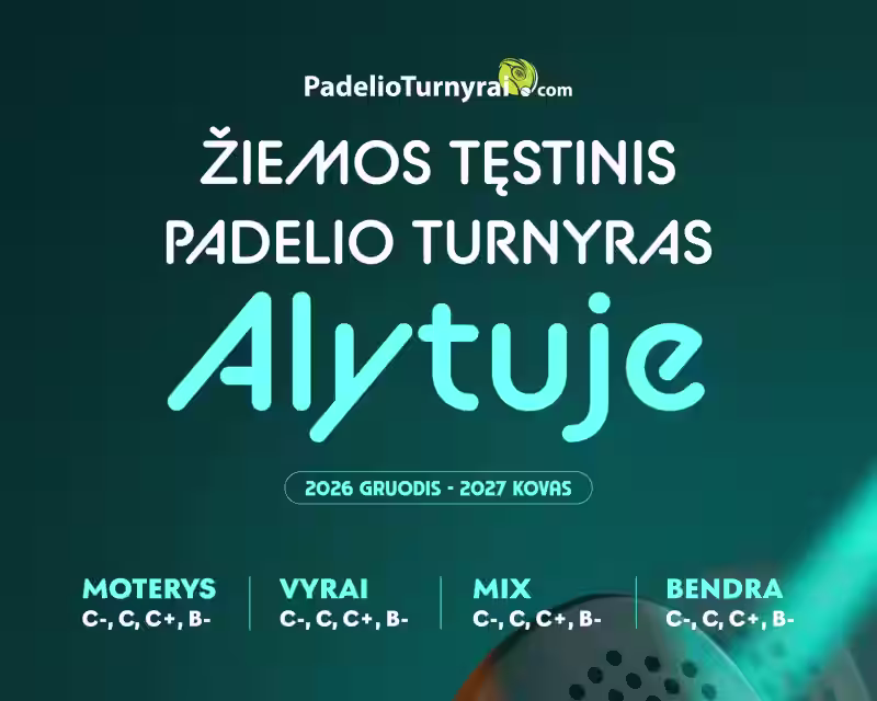 PadelioTurnyrai.com žiemos padelio tęstinis turnyras Alytuje nuotrauka 1