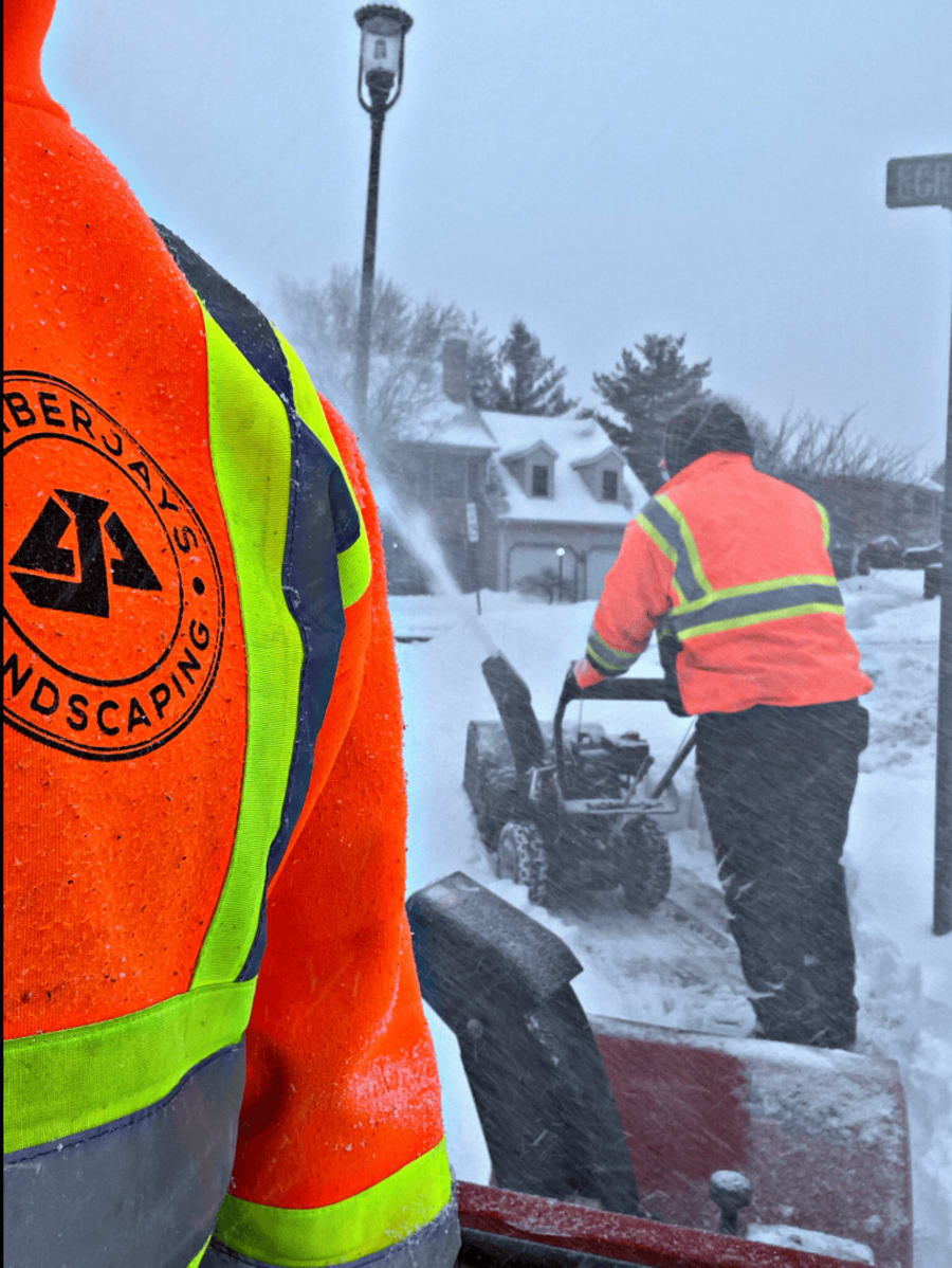 Snow clearing in progress