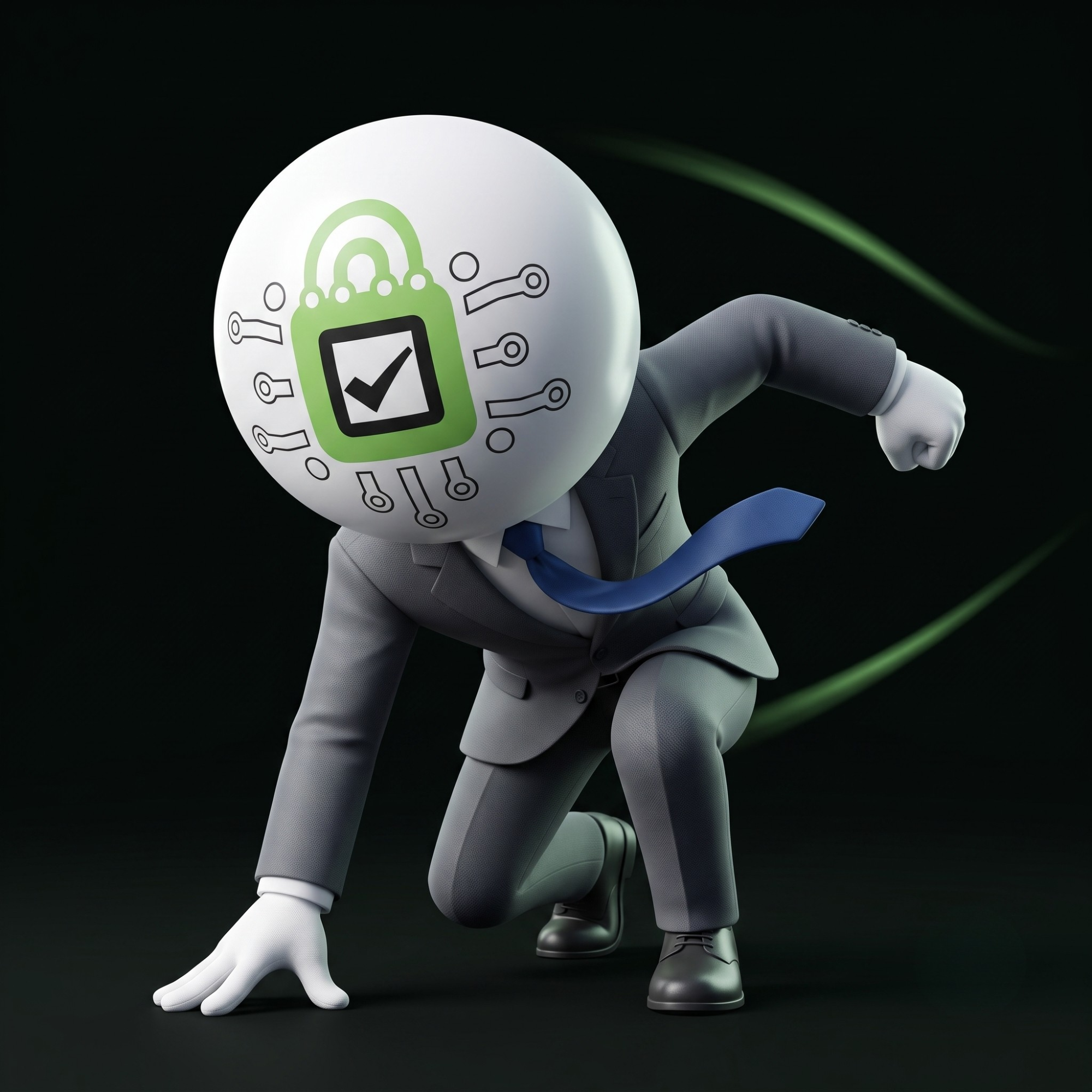 TSIP mascot crouched in a sprinter's starting position, representing the upcoming AI Hackathon