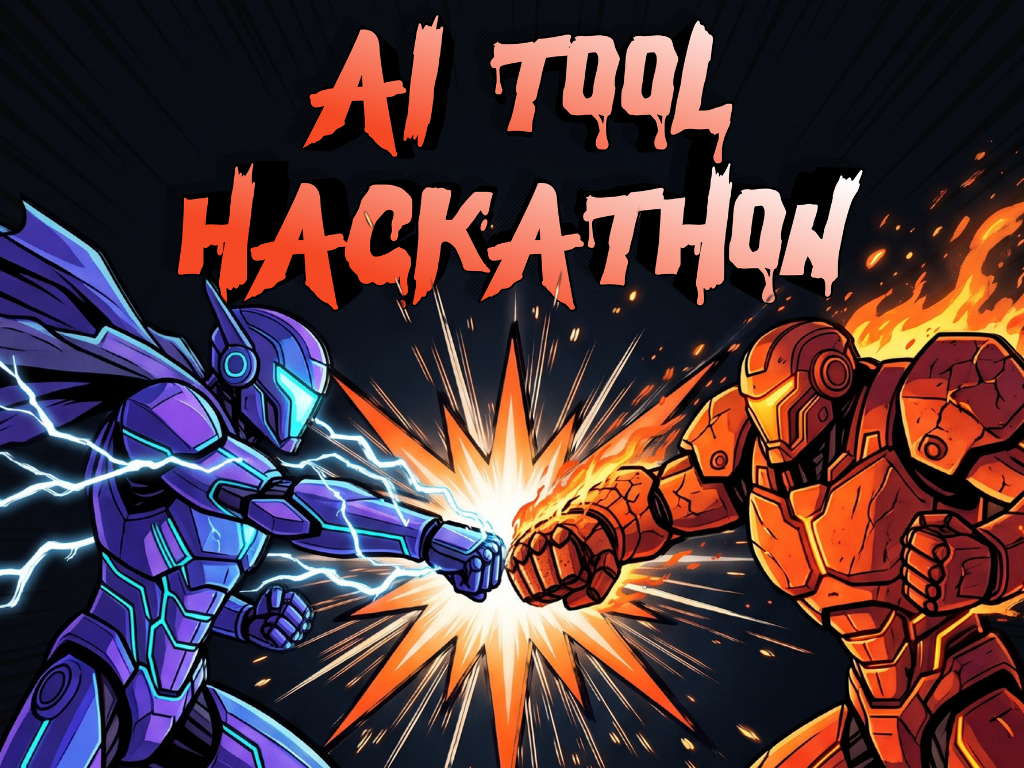 AI Tool Hackathon key art, $100 is yours to grab