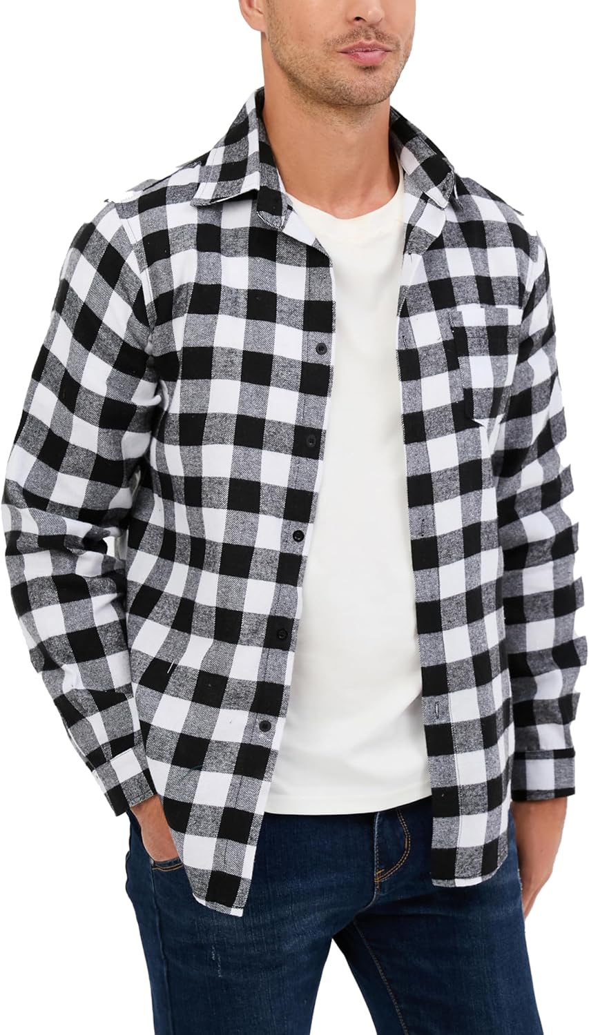 Chemisier Carreaux Coton Homme