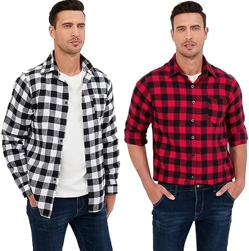 Vue 6 de Chemisier Carreaux Coton Homme