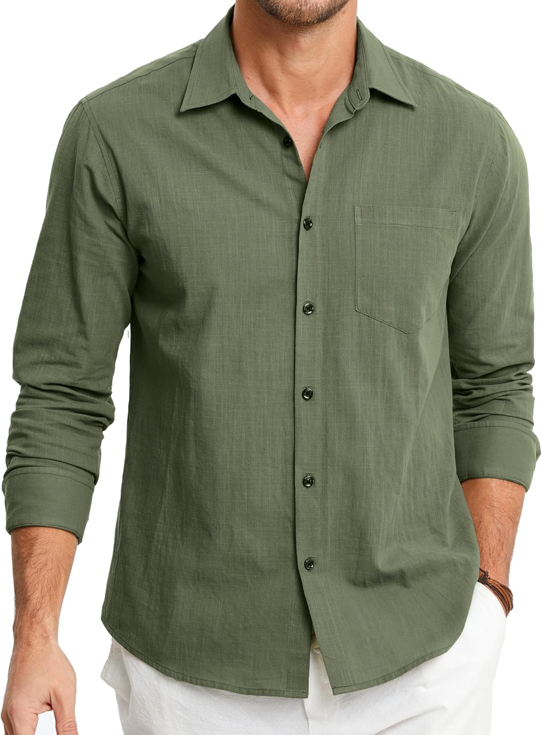 Hisdern Chemises En Lin