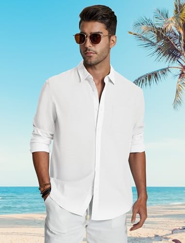 Vue 3 de Hommes Chemise Lin Coton