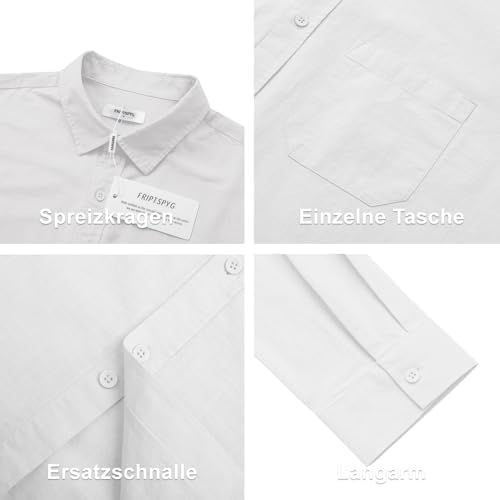 Vue 4 de Hommes Chemise Lin Coton