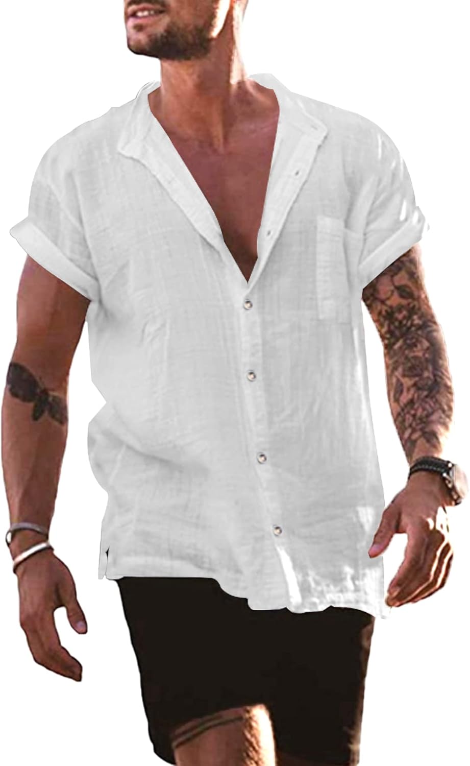 Chemise Lin Homme Manche
