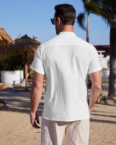 Vue 3 de Chemise Lin Homme Manche