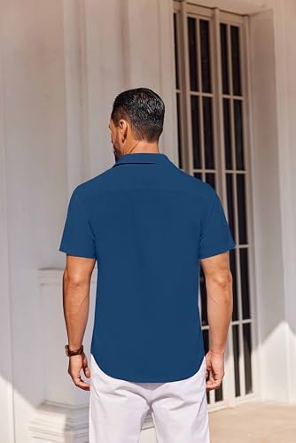 Vue 3 de Chemise Hommes Manches Courtes