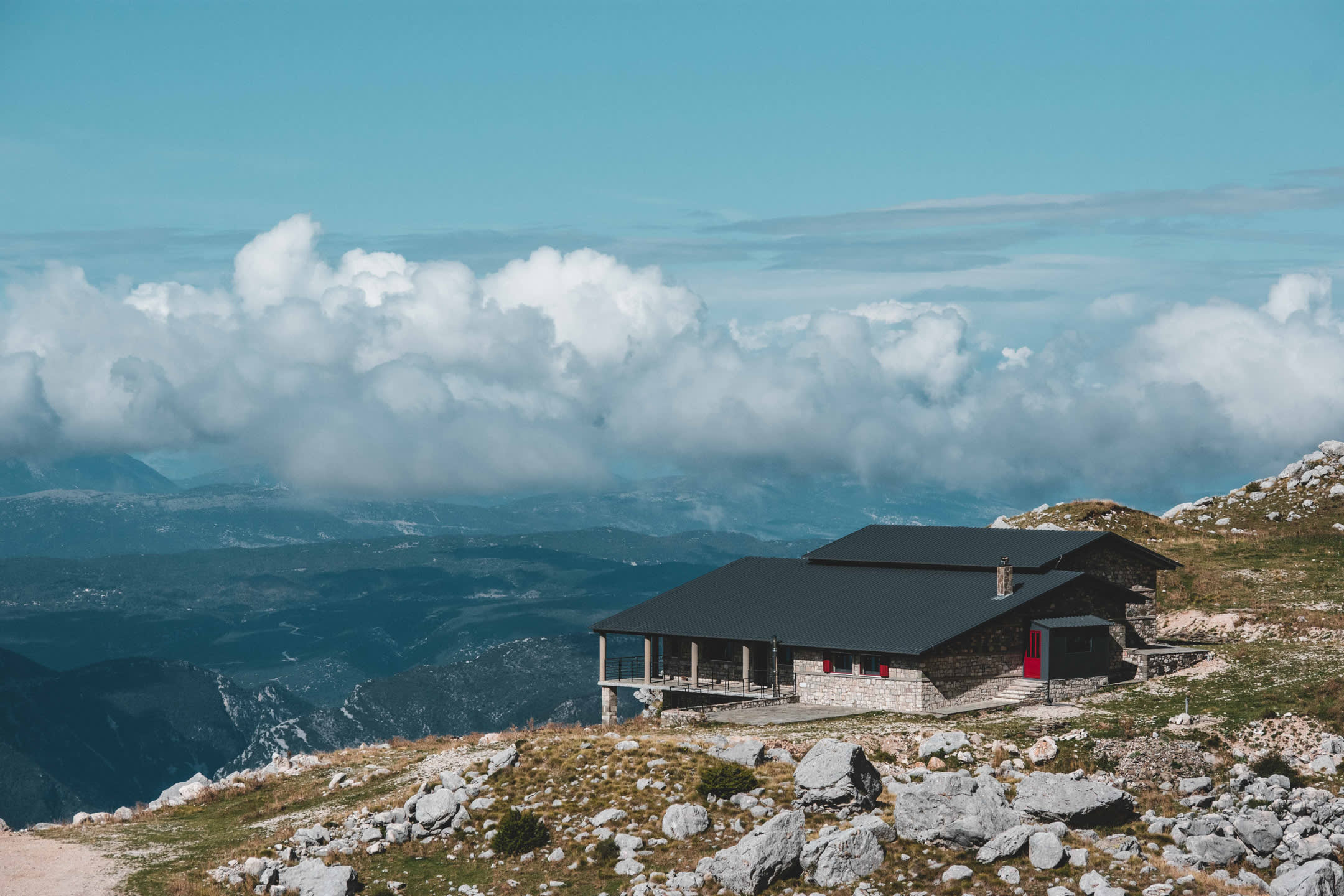 The refuge from the approach path.