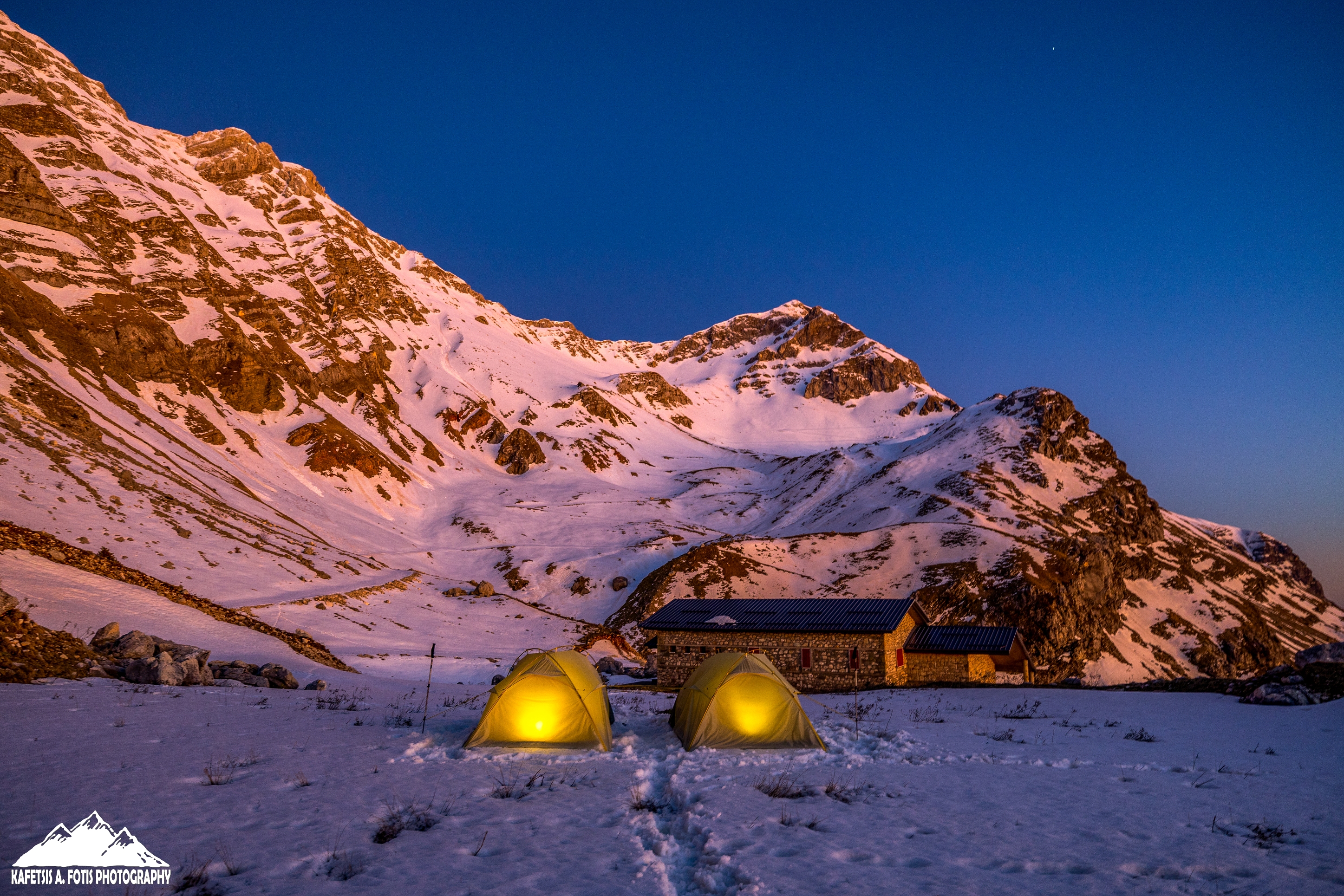 Tent outside the Refuge.