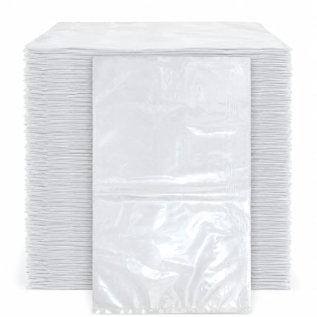 Premium Heavy Duty LDPE Plastic Packaging Bag - 50 Micron (18 x 24 inch, Transparent) - Pack of 100 & 200