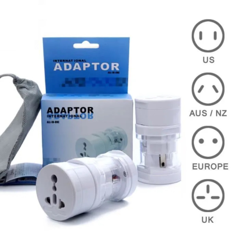 Kit Adaptateur De Voyage Universel EU USA UK AUS — TET Electronics Tunisie