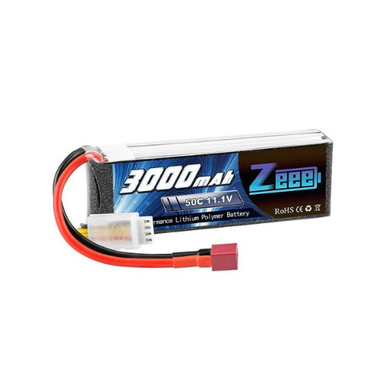 Batterie Lipo 3S Zeee 11,1V 3000mAh 50C avec connecteur Dean T — TET Electronics Tunisie