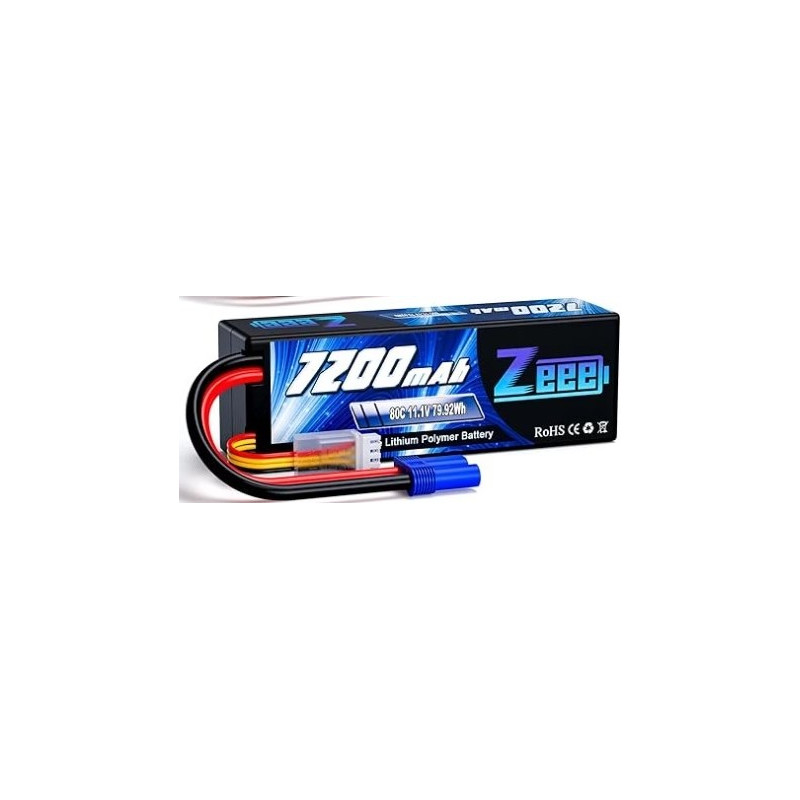 Batterie Lipo 3S Zeee 11,1V 7200mAh 80C avec connecteur EC5 — TET Electronics Tunisie
