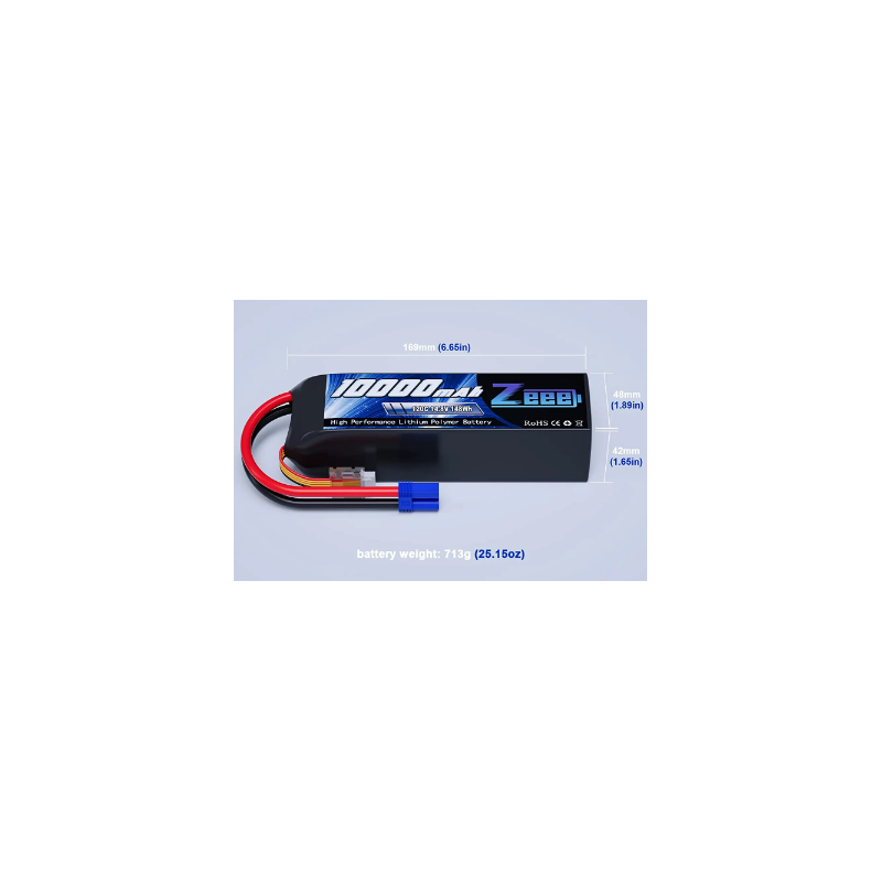 Batterie Lipo 4S Zeee 14,8V 10000mAh 120C avec connecteur EC5 — TET Electronics Tunisie