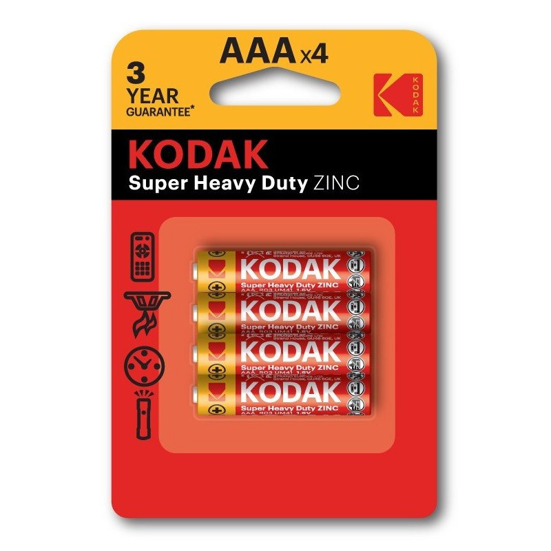 Piles AAA Kodak Super Heavy Duty (4 PCS) — TET Electronics Tunisie