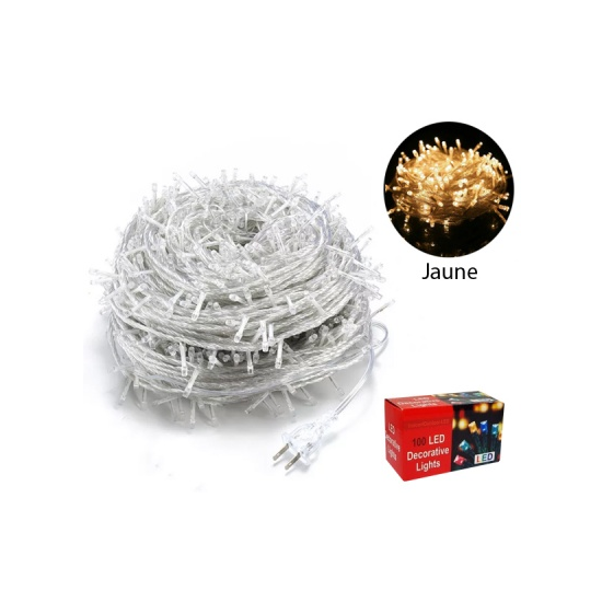 Guirlande LED 10M 220V - Jaune — TET Electronics Tunisie