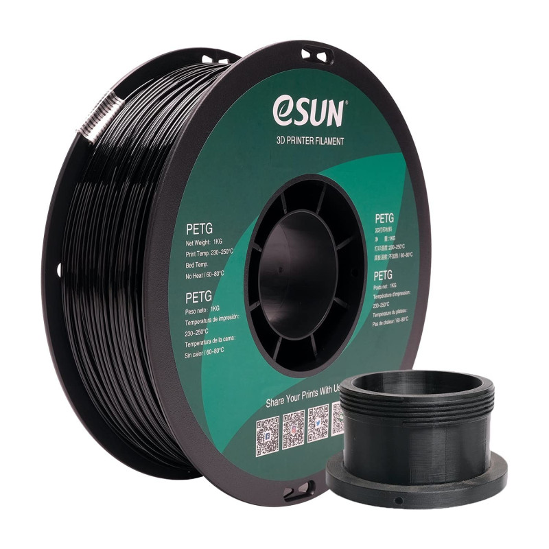eSUN Black PETG Filament 1.75mm 1KG — TET Electronics Tunisie