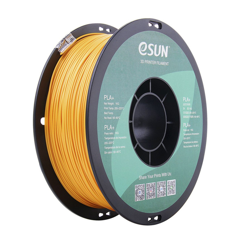 eSUN PLA+ Gold Filament 1.75mm 1KG — TET Electronics Tunisie