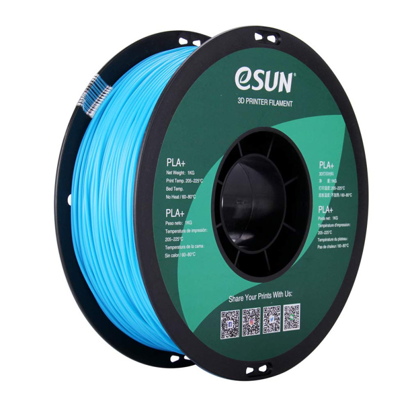 Filament PLA+ Bleu Clair eSUN 1.75mm 1KG — TET Electronics Tunisie