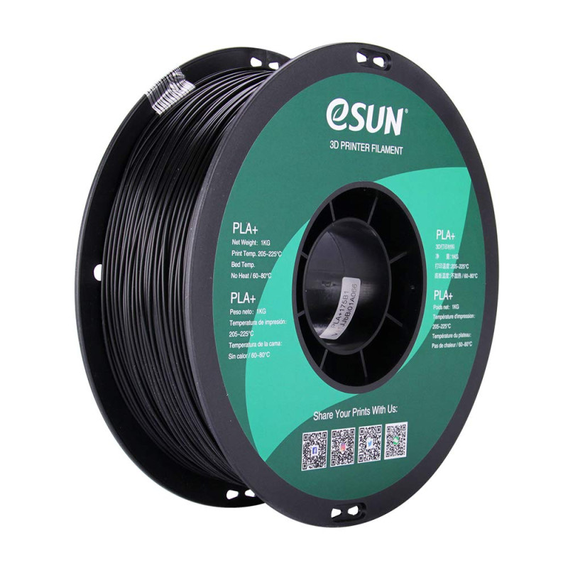 Filament PLA+ Noir eSUN 1.75mm 1KG — TET Electronics Tunisie