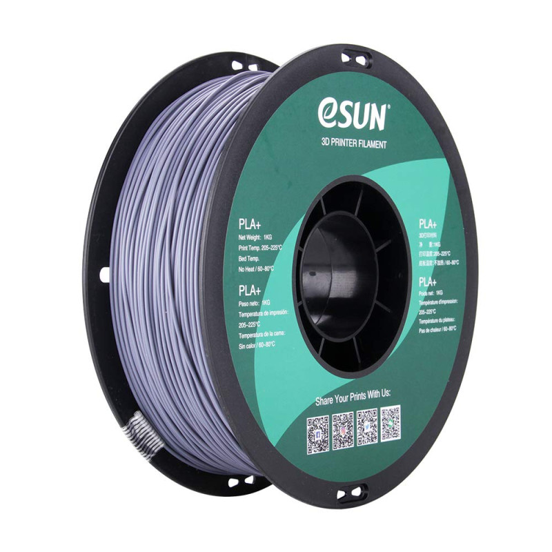 Filament PLA+ Gris eSUN 1.75mm 1KG — TET Electronics Tunisie