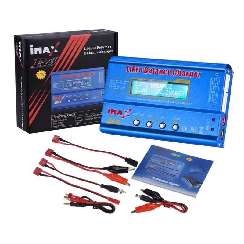 Chargeur Batterie LIPO IMAX B6 AC 80W Avec Accessoires — Acheter en Tunisie | TET Electronics