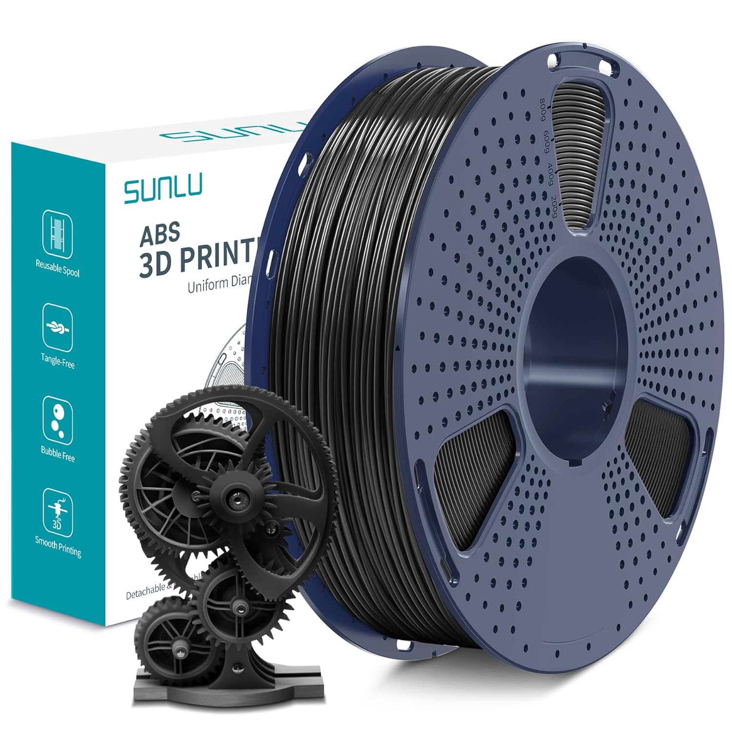 Filament ABS Noir Sunlu 1.75mm 1KG - Disponible chez TET Electronics Tunisie Filament ABS Noir Sunlu 1.75mm 1KG - impression-3d | Acheter en Tunisie - TET Electronics