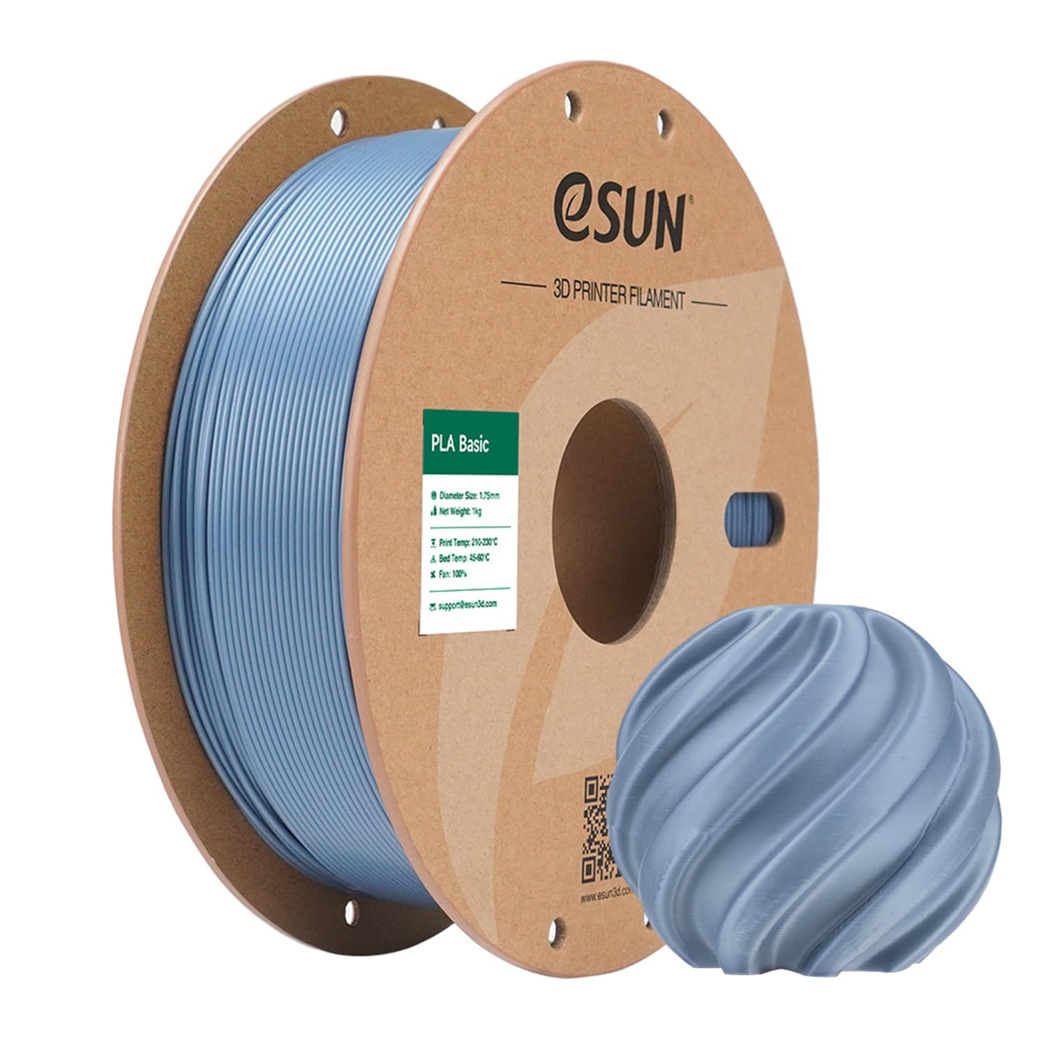 eSUN Filament PLA Basic Gris eSUN 1.75mm 1KG - Kits & Prototypage | Acheter en Tunisie - TET Electronics