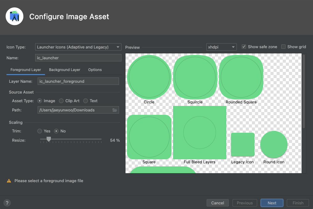Configure Image Asset