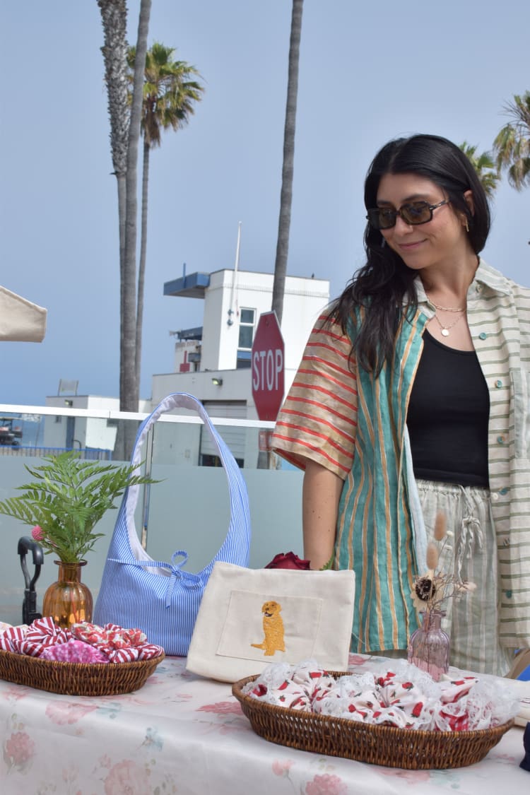 Handcrafted dog embroidery piece