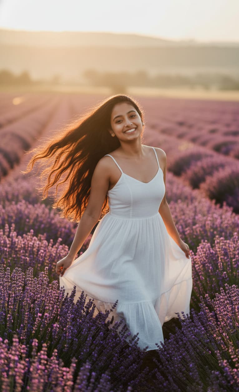  portrait of a woman joyfully