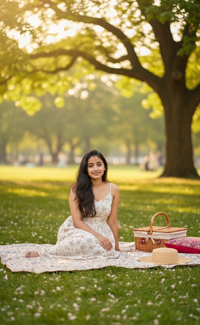 Woman on picnic