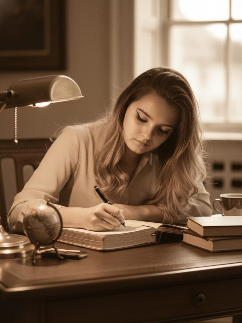 Retro woman professional